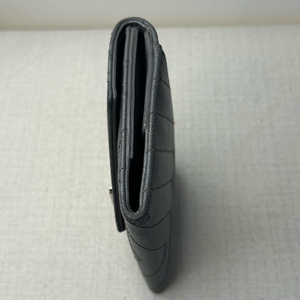 Gray Saint Laurent Compact Wallet - Picture 9 of 11